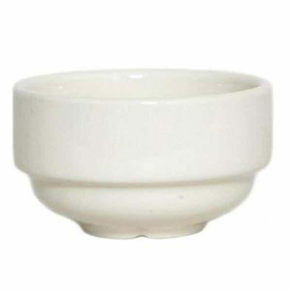 Tuxton China Stackable Soup Cup 8 oz. - Eggshell, 24PK BEB-080